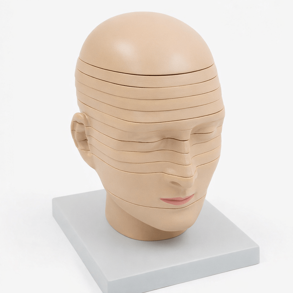 Head and Neck Sectional Model with Brain, 12 Parts