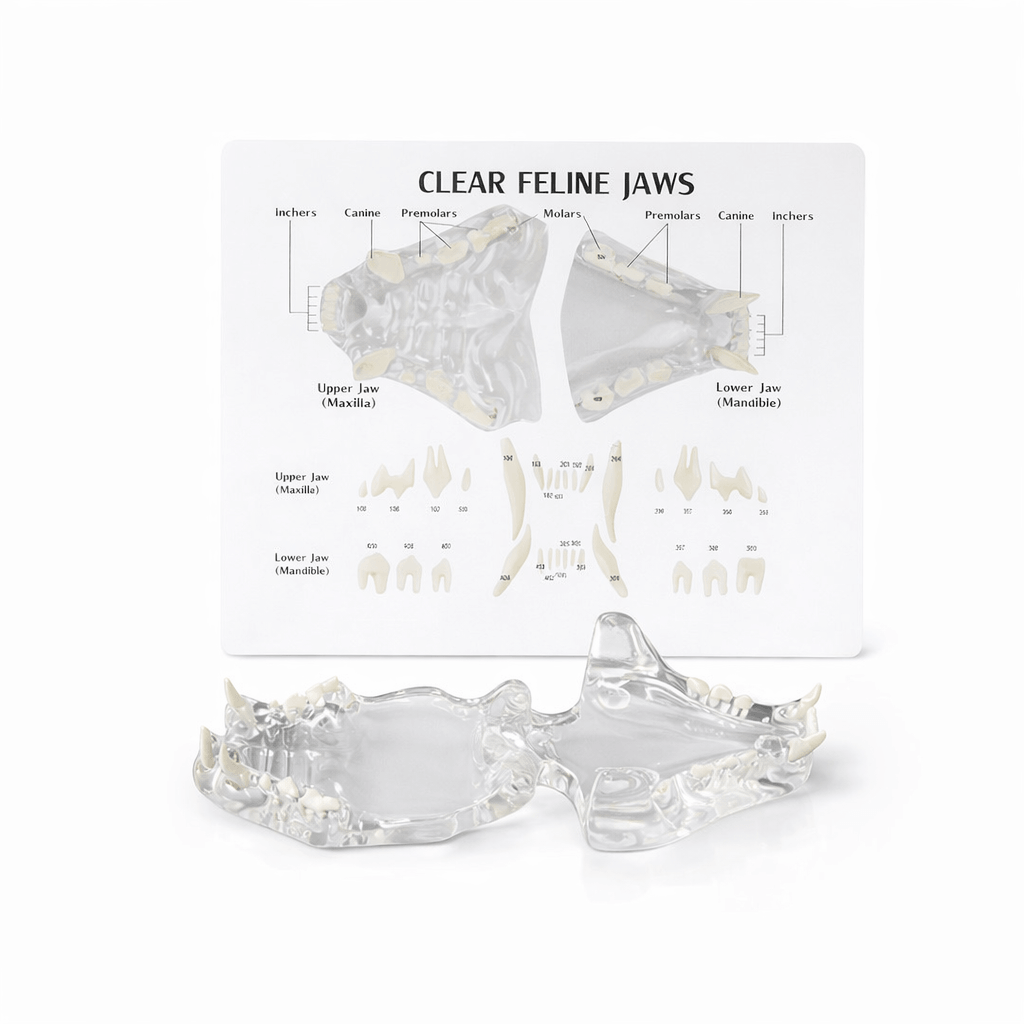 Transparent Cat Teeth Model